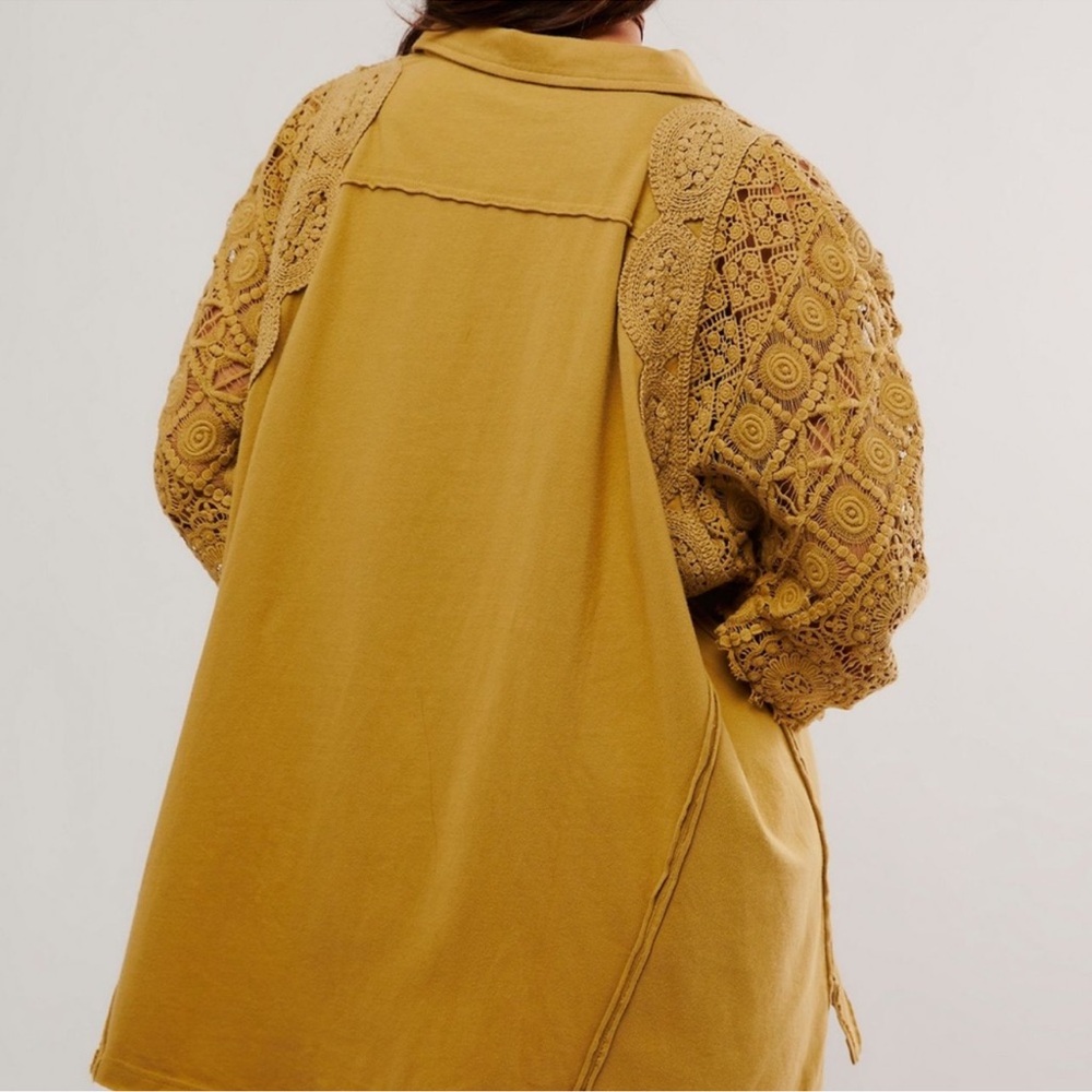 NEW NWT We The Free Olivia Tunic antelope brown long sleeve collared pullover - Picture 2 of 11